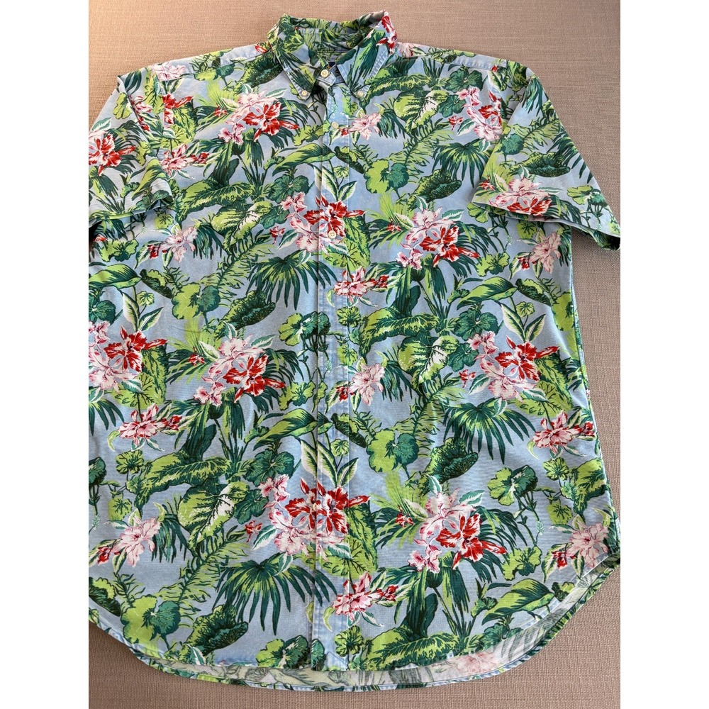 Polo Ralph Lauren Men's Class Fit Floral Button Down Short Sleeve Size LT GL
